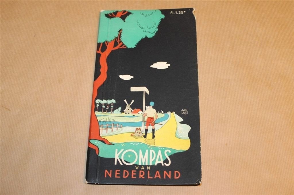 Kompas van Nederland - Oude uitgave 1950, Ophalen of Verzenden, 1800 tot 2000, Nederland, Landkaart