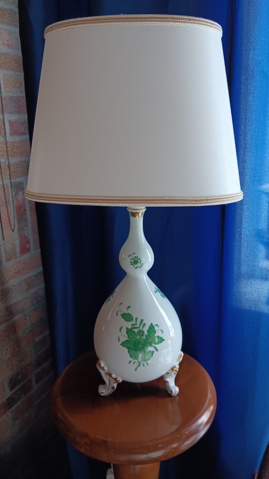herend apponyi groen schemerlamp., Ophalen of Verzenden