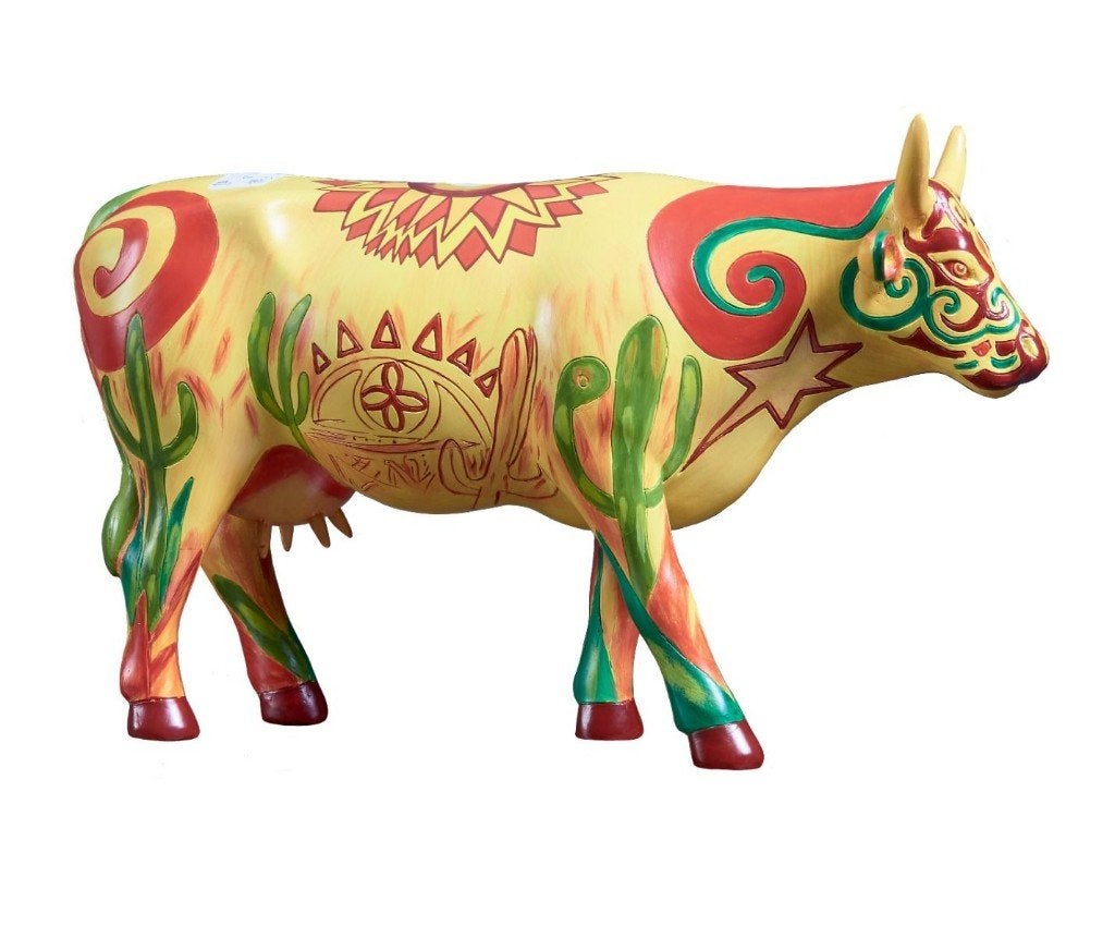 Nieuw Cow Parade koe Vaca Sertaneja large gratis verzending., Ophalen of Verzenden, Beeld