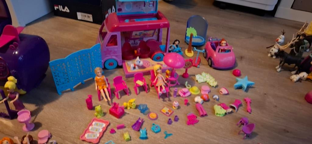 Polly pocket huisjes, auto, vliegtuig, camper, disco, enz, Ophalen of Verzenden, Jongen of Meisje