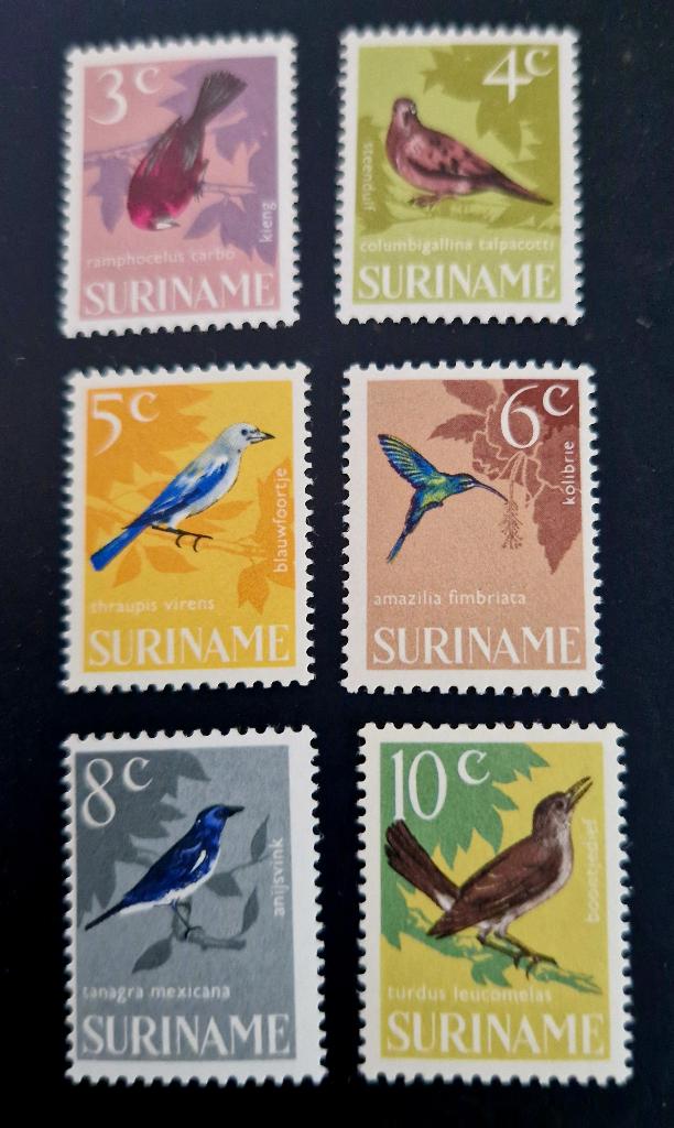 Suriname 1966 - nvph 438-446 - Vogels - 6 van 8, Verzenden, Postfris