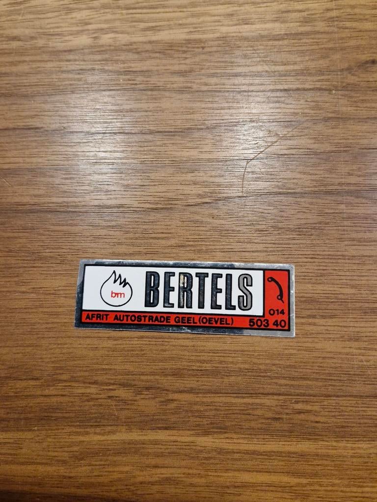 6985 Bertels Afrit Autostrade Geel (Oevel) sticker, Verzamelen, Ophalen of Verzenden