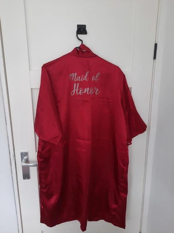 Kimono Maid of Honor bordeauxrood, Onbekend., Ophalen of Verzenden, Zo goed als nieuw