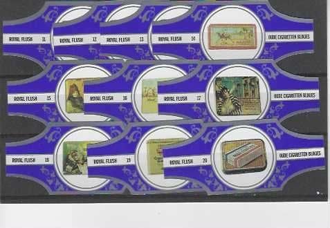 reeks 4099  sigaretten dozen 1-10 sigarenbanden, Ophalen of Verzenden, Zo goed als nieuw, Sigarenbandjes