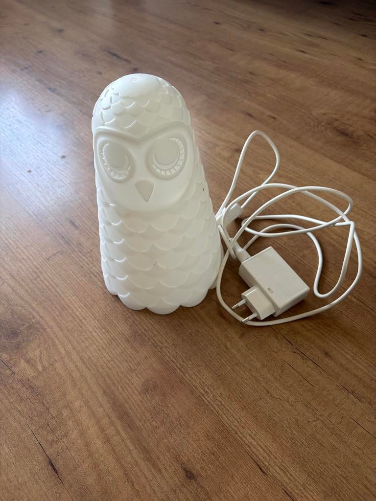 Ikea Uggla LED nachtlampje - Uil, Kinderen en Baby's, Ophalen of Verzenden, Zo goed als nieuw, Lamp