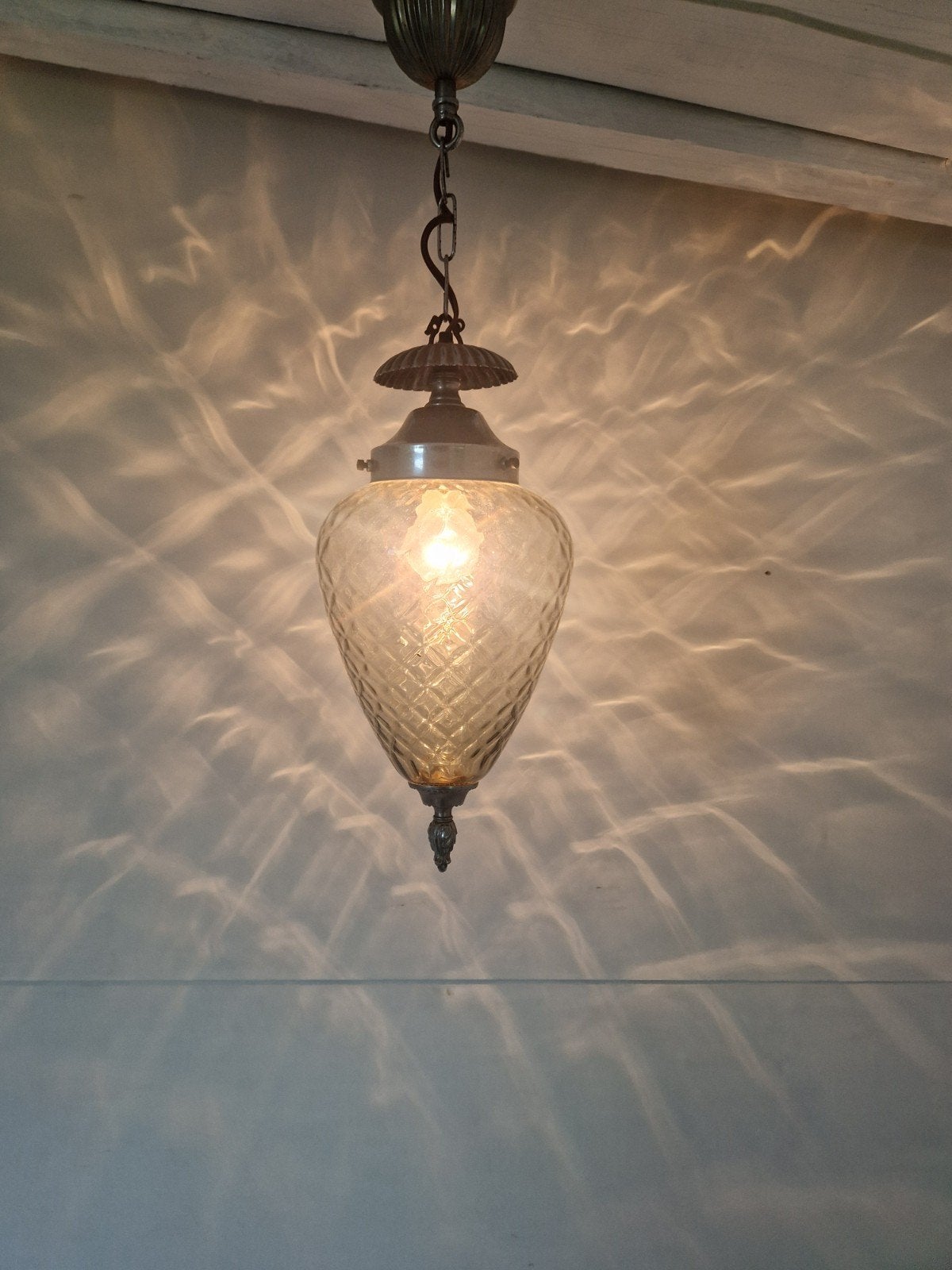 Vintage ananas pineapple klassieke hanglamp, Ophalen of Verzenden, Onbekend, Onbekend, Onbekend