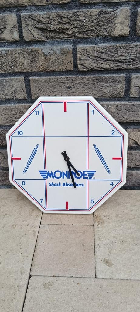 MONROE schokbrekers reclame klok, Verzamelen, Reclamebord, Ophalen of Verzenden, Zo goed als nieuw, Monroe