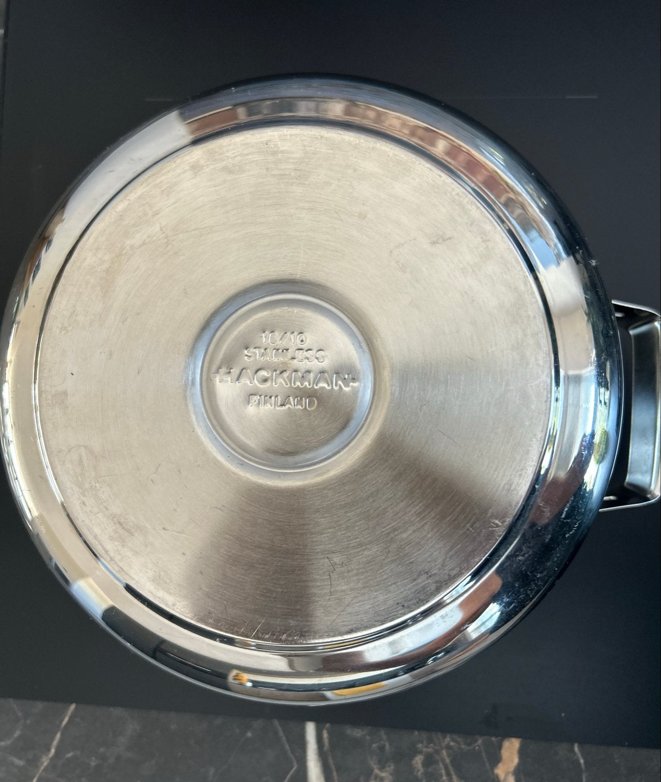 AU BAIN MARIE PAN ZGAN. Hackman Finland RVS, Met deksel, Ophalen of Verzenden, Zo goed als nieuw, Rvs