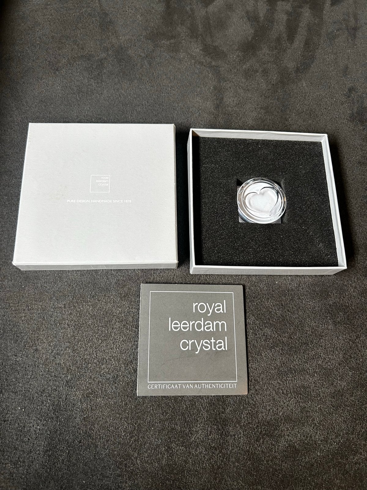 Royal Leerdam Crystal Hartvormige kristal, Ophalen of Verzenden