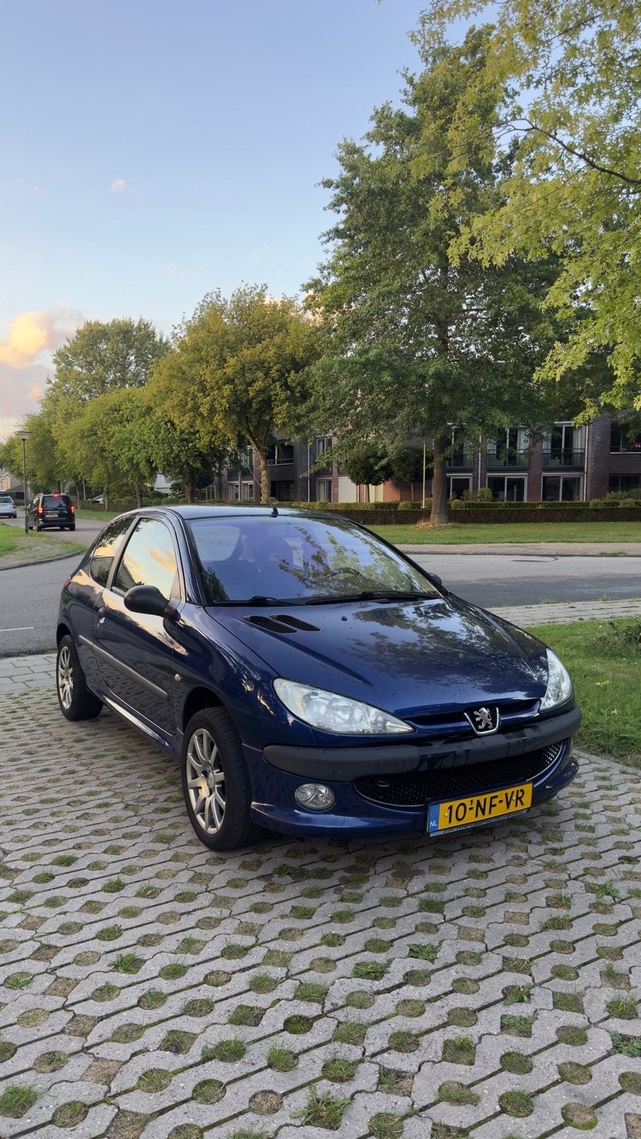 Peugeot 206 1.4 X-line 3D 2003 Blauw, Auto's, Voorwielaandrijving, 4 cilinders, Blauw, Origineel Nederlands