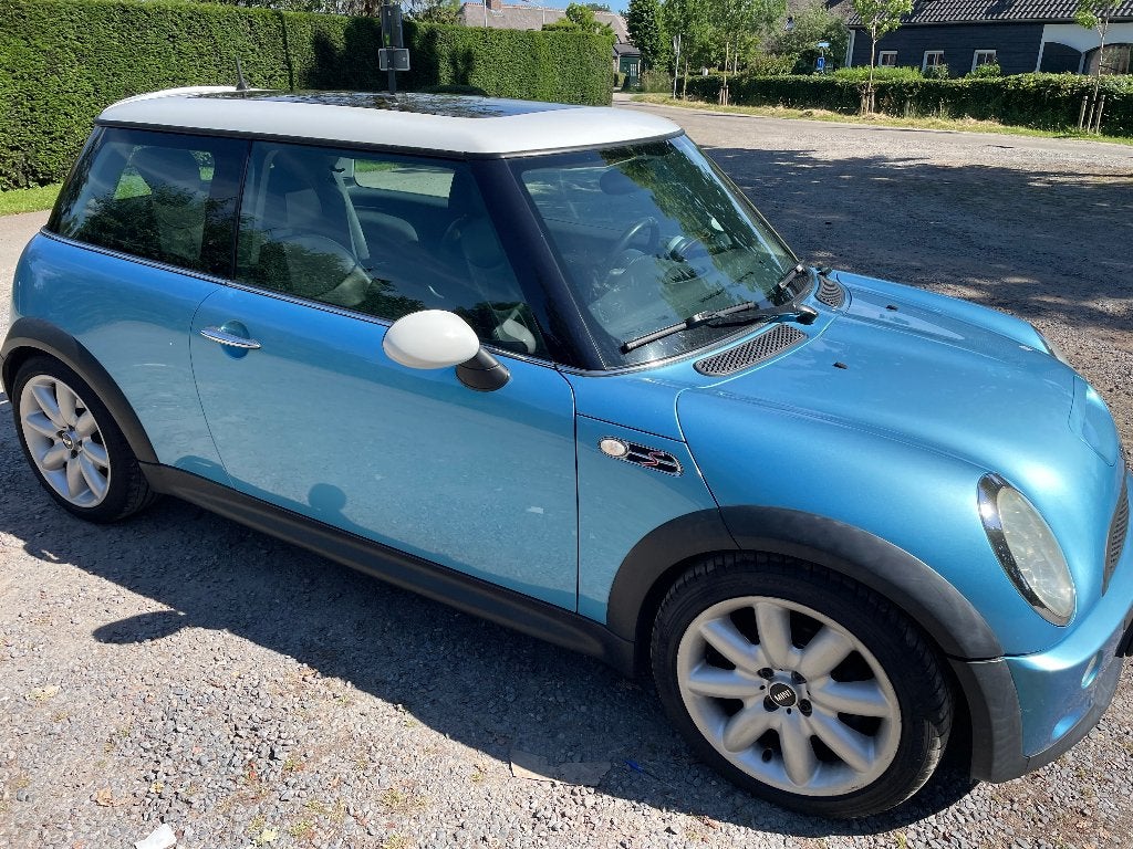 Mini 1.6 16V Cooper S 2004 Blauw, Voorwielaandrijving, Zwart, 4 cilinders, 163 pk