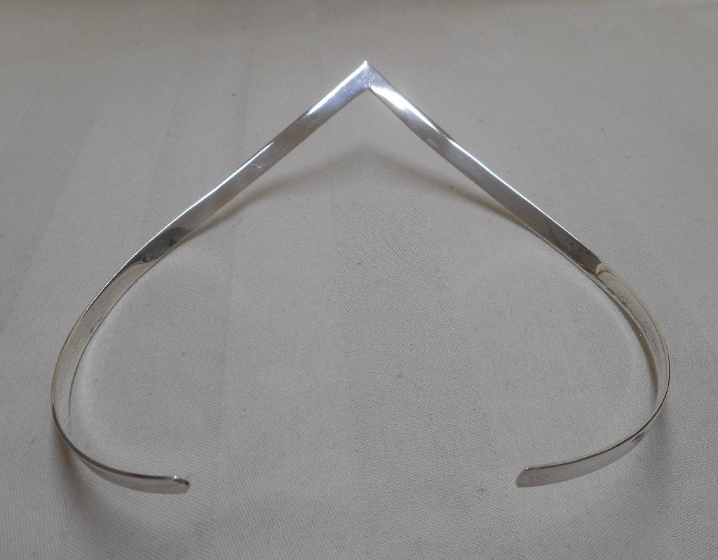 Zilveren vintage V spang nr.1595, Verzenden, Zo goed als nieuw, Zilver, Zilver