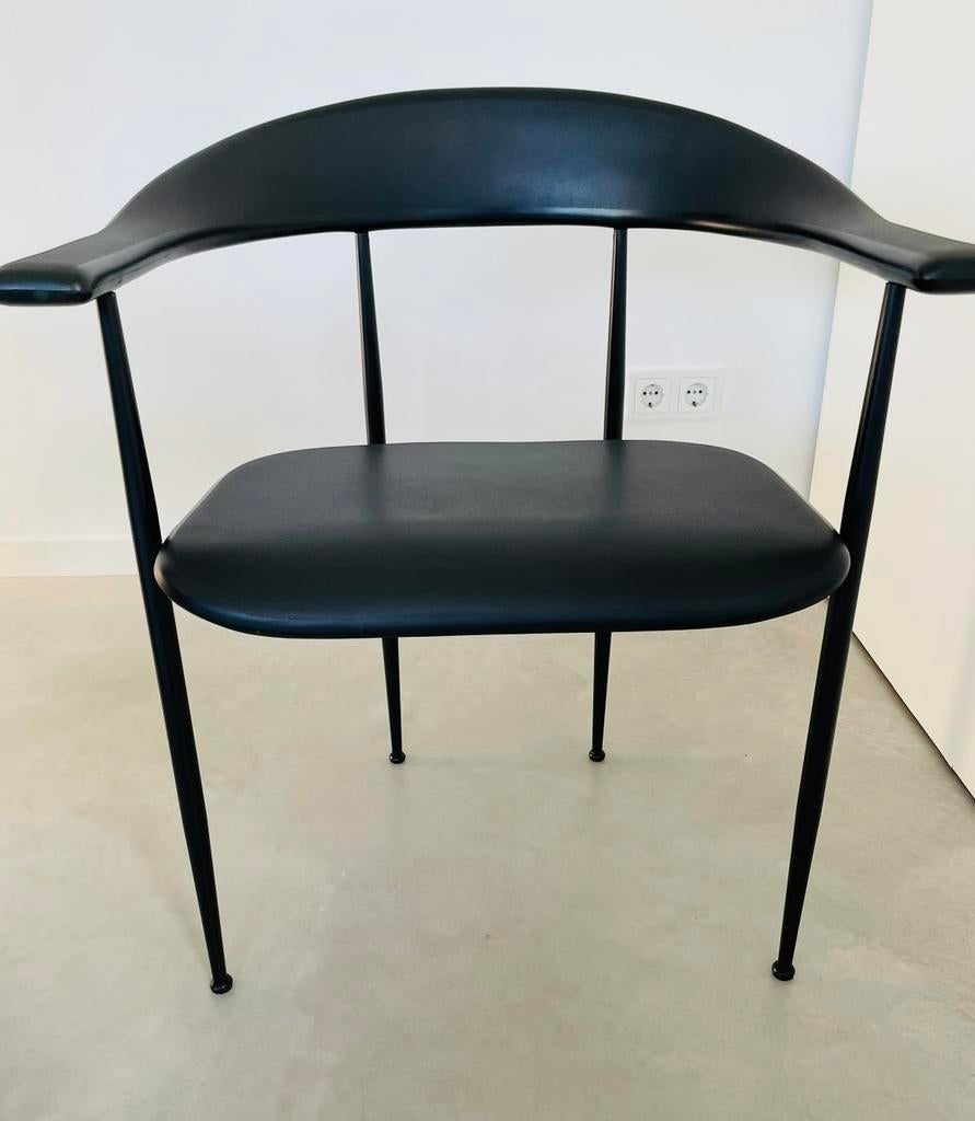 Fasem P40 stoel  - rubber - Giancarlo Vegni, Huis en Inrichting, Ophalen, Twee, Zwart, Overige materialen
