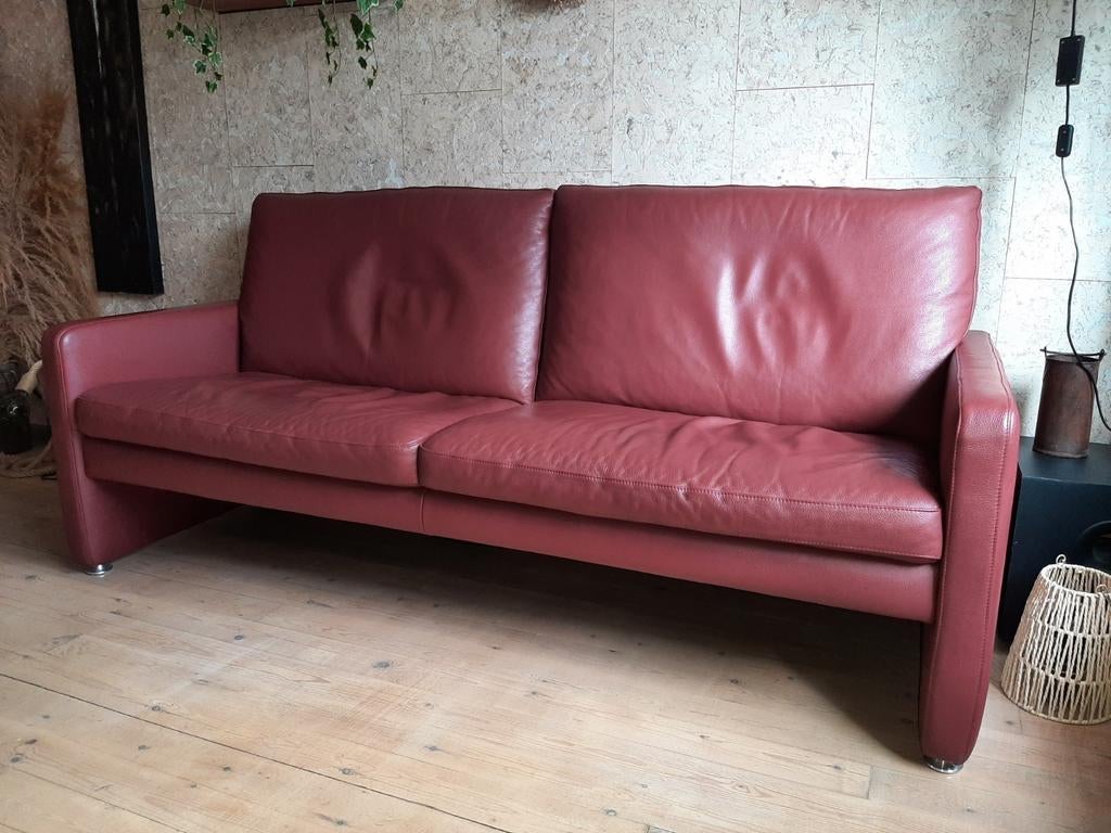 Leren bank., Huis en Inrichting, Ophalen, Gebruikt, Overige maten, Minder dan 75 cm