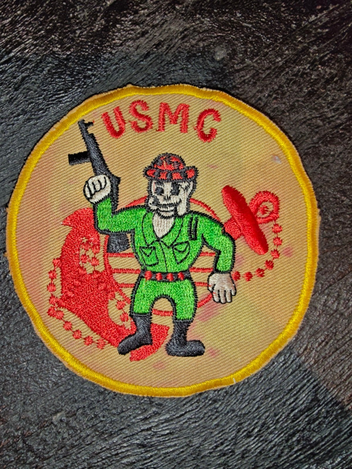 USMC Red Hat Recon Vietnam Patch, Ophalen of Verzenden, Luchtmacht, Amerika, Embleem of Badge