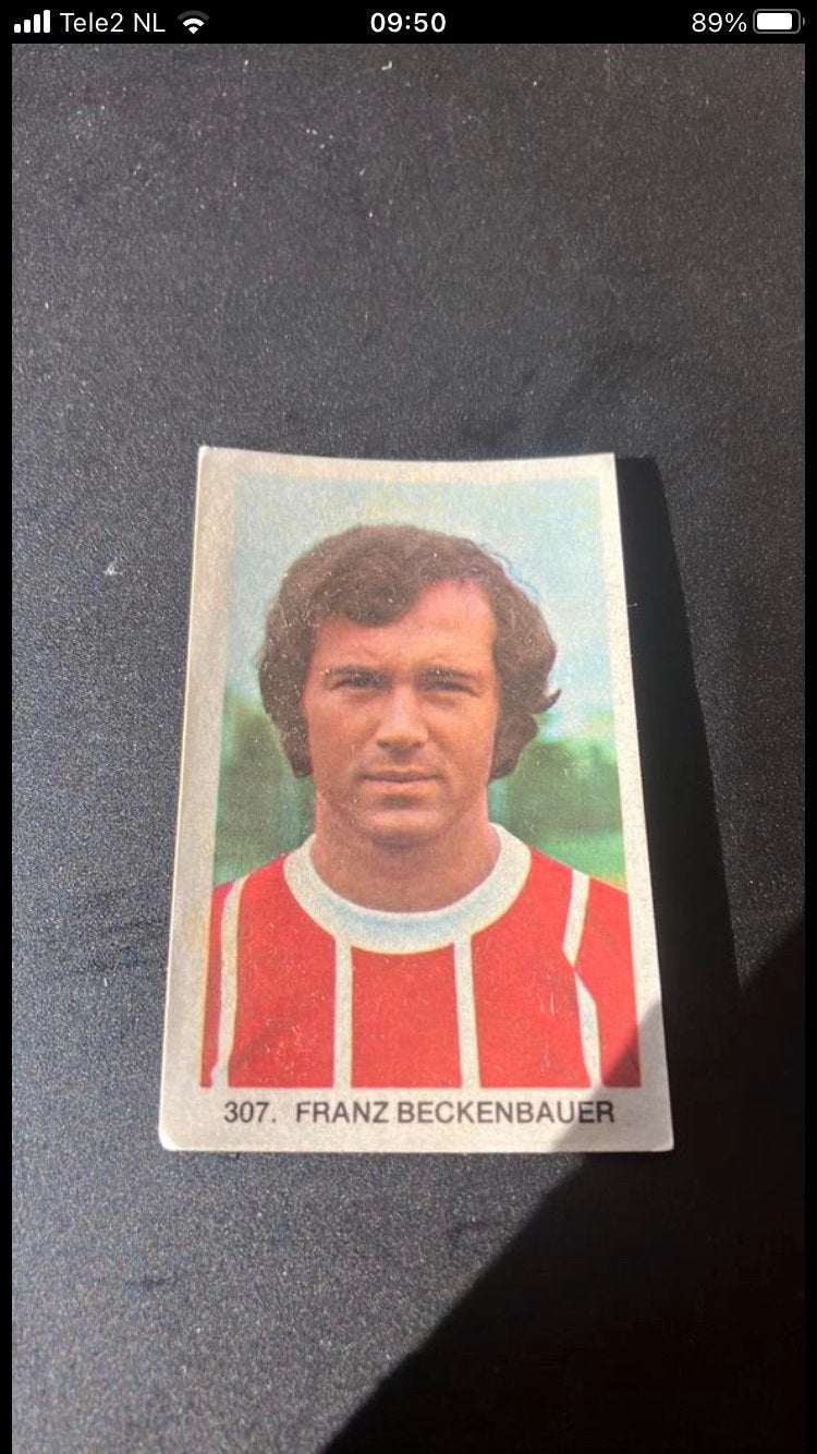 Beckenbauer panini vanderhout 1979-1980, Verzamelen, Ophalen of Verzenden, Zo goed als nieuw, Buitenlandse clubs, Poster, Plaatje of Sticker