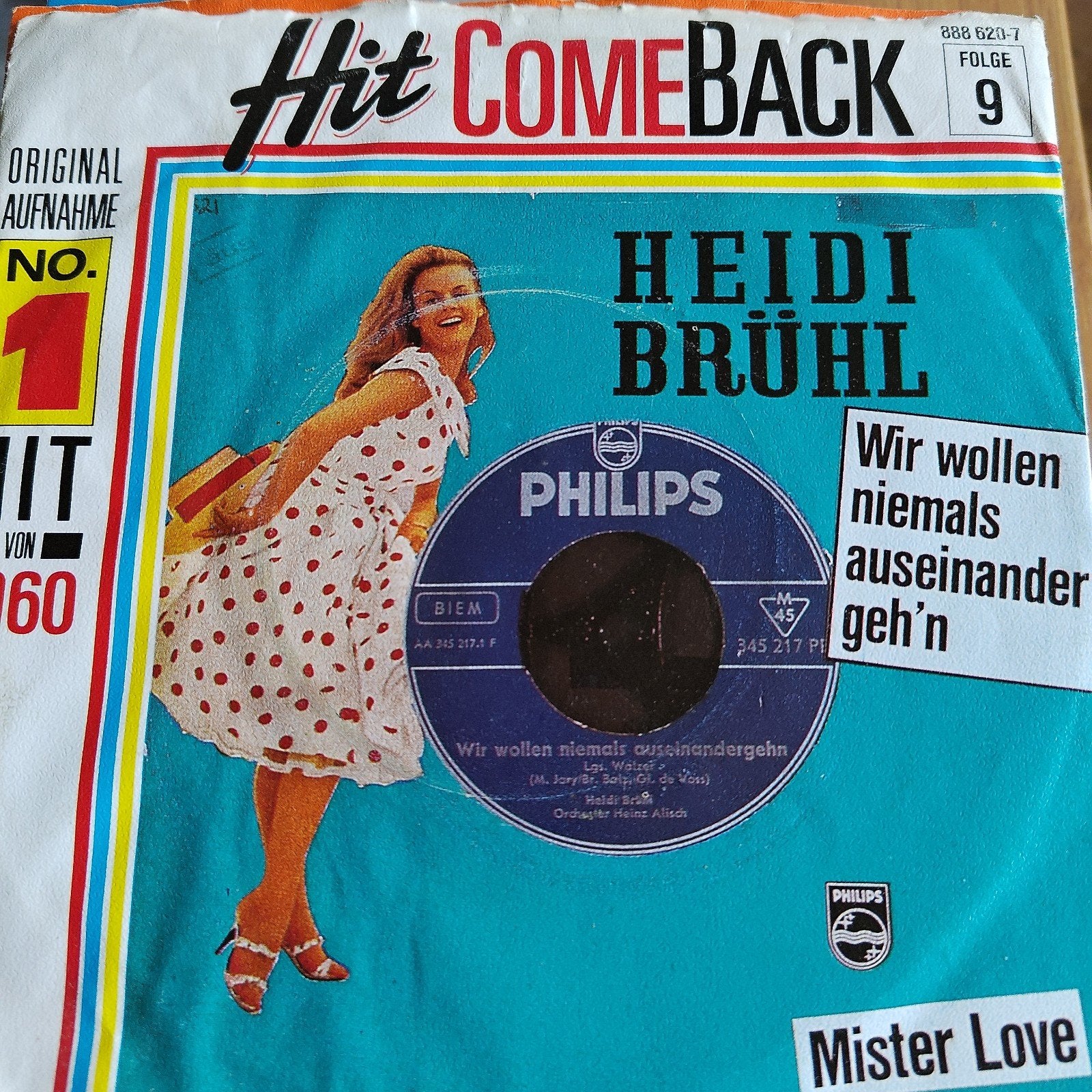 Heidi Brühl - Wir wollen niemals auseinandergeh'n (Single), Gebruikt, 7 inch, EP, Schlager