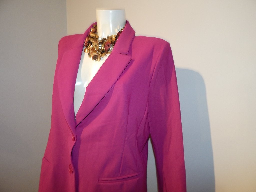Studio Anneloes travel stof blazer fucia cyclaam roze XL, Studio Anneloes, Maat 46/48 (XL) of groter, Ophalen of Verzenden, Zo goed als nieuw