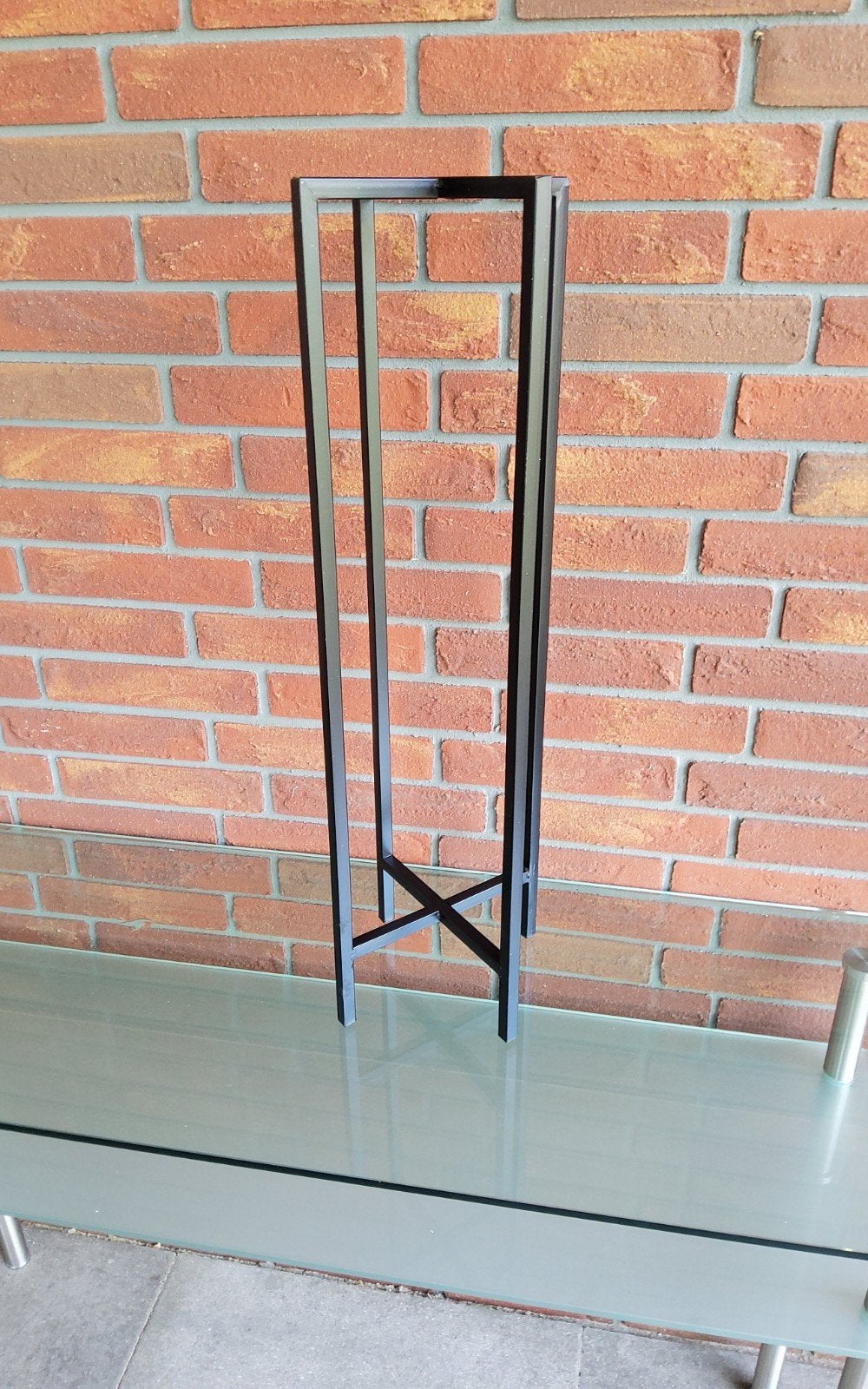 Zwarte metalen plantenstandaard / bloemenstandaard, Huis en Inrichting, Woonaccessoires | Overige, Ophalen, Zwart, Zo goed als nieuw