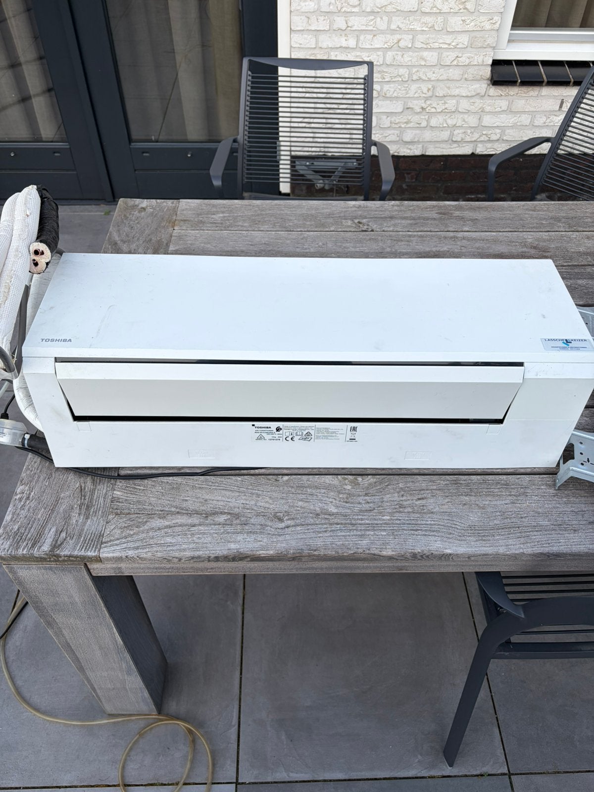 Toshiba RAS-B13J2KVSG-E airco + Buiten Unit, Witgoed en Apparatuur, Airco's, Ophalen, Zo goed als nieuw, Wandairco, 3 snelheden of meer