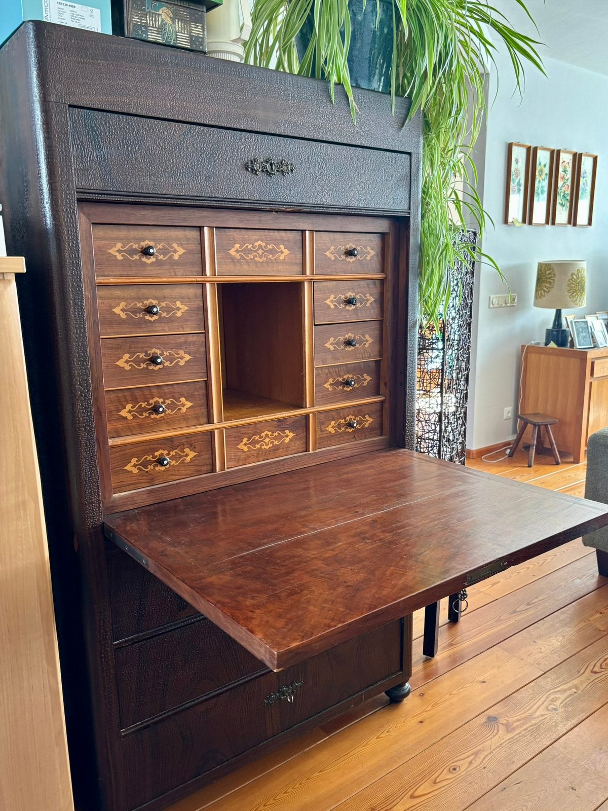 3 Antieke kasten wv 1secretaire à abattant (klepsecretaire),, Huis en Inrichting, Ophalen, Kersenhout, Gebruikt, 100 tot 150 cm