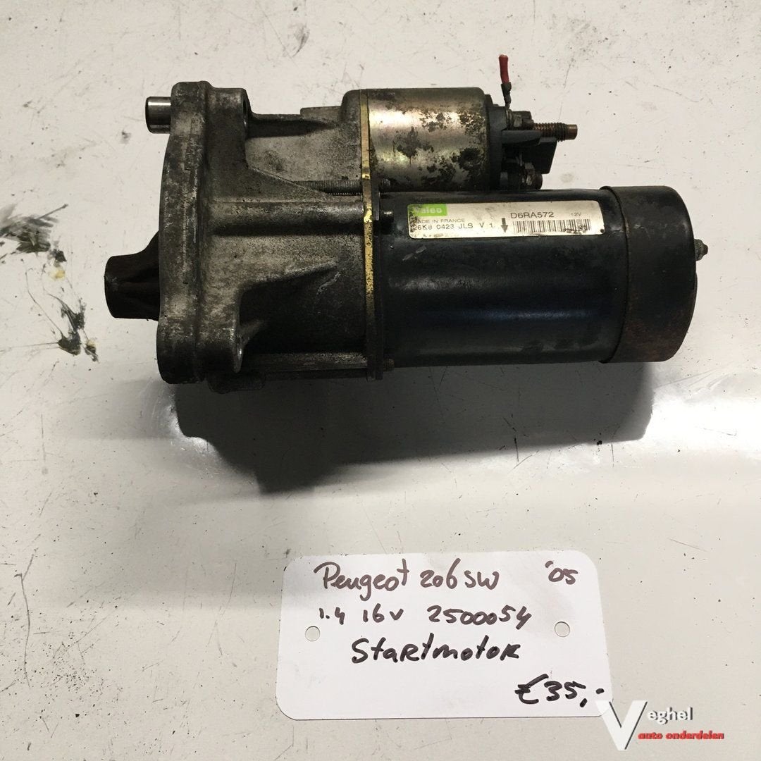 Peugeot 206 Sw 1.4 16v 2005 2500054   Startmotor  26K8 0423