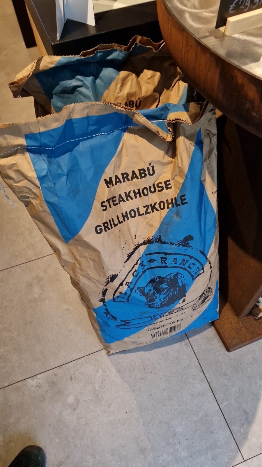 Black Ranch Marabu houtskool 15kg per zak, Ophalen, Nieuw, Black Ranch