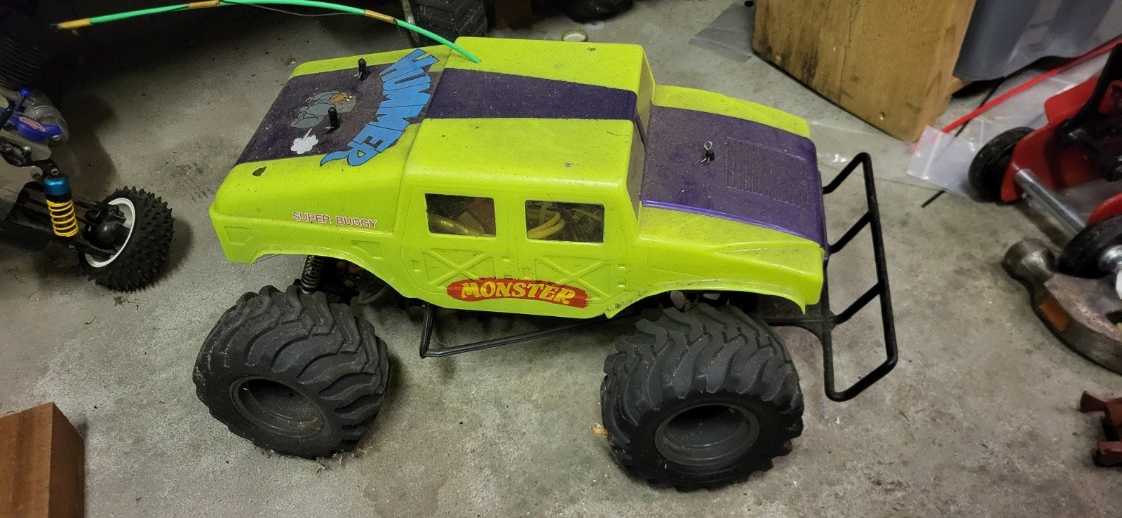 RC Monster Truck vintage, Hobby en Vrije tijd, Ophalen of Verzenden, Gebruikt, Elektro, Auto offroad