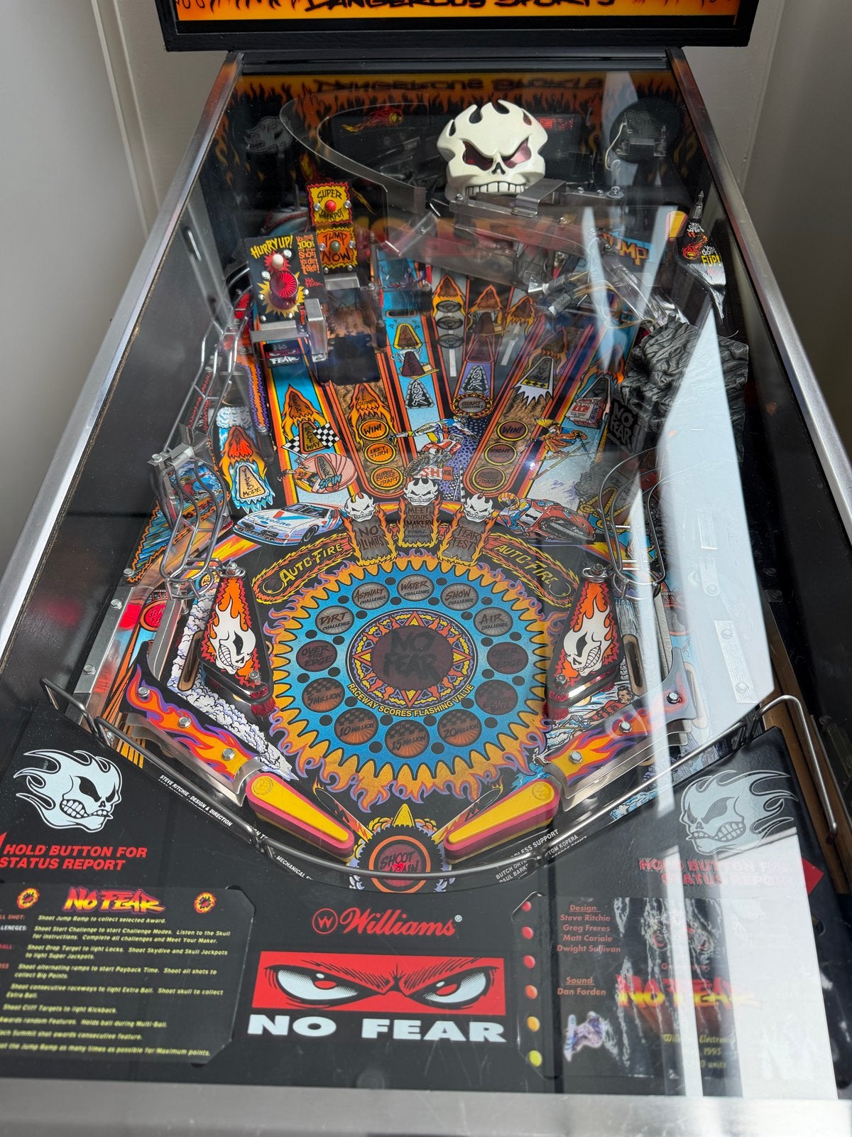 Williams No Fear Flipperkast - 1995, Ophalen, Gebruikt, Elektronisch, Williams