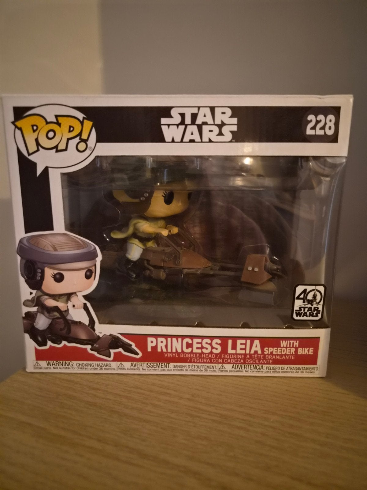Funko Pop! Star Wars Princess Leia Speeder Bike #228, Ophalen of Verzenden, Nieuw, Actiefiguurtje