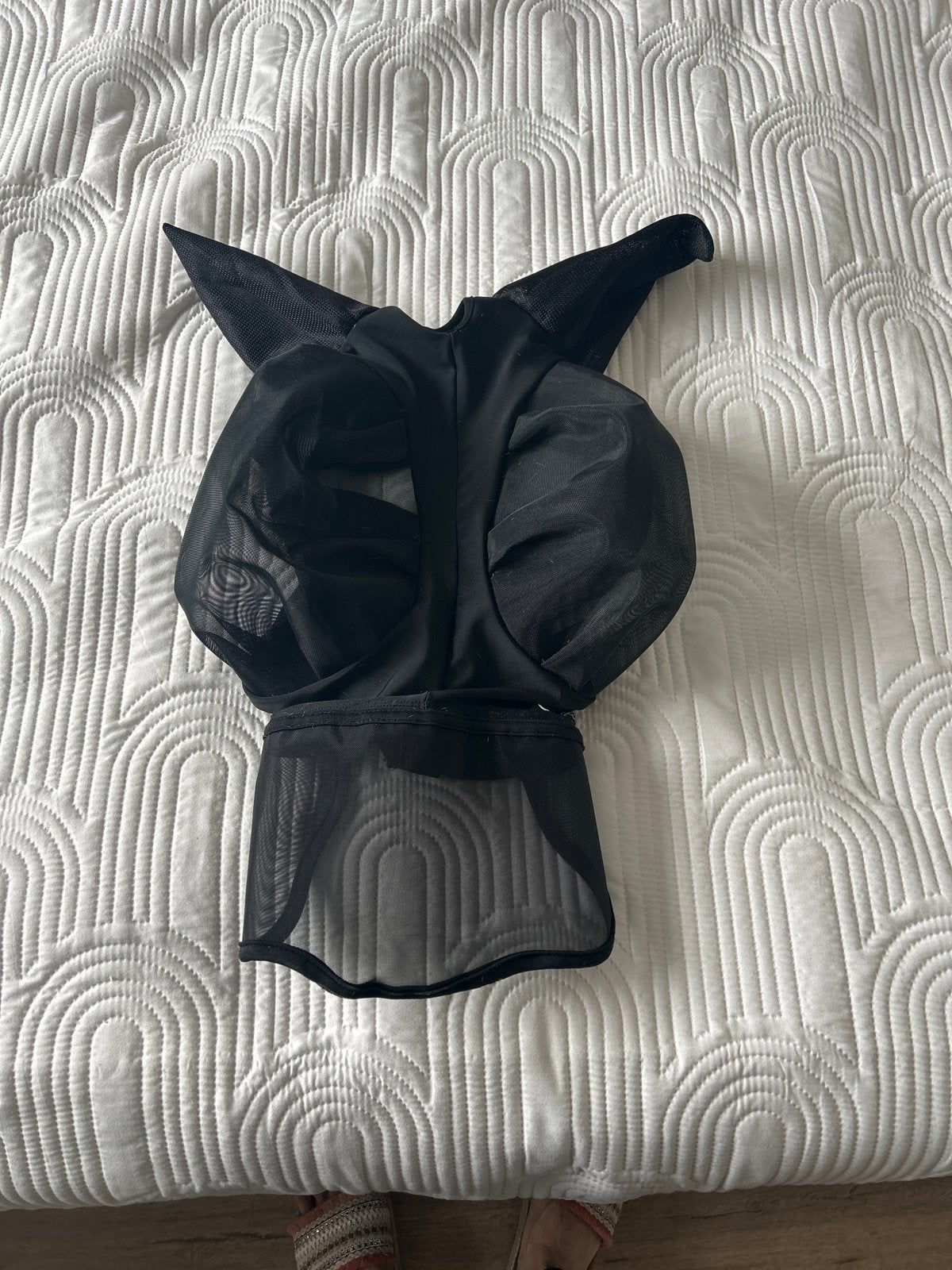Stevig vliegenmasker met rits Imperial Riding L 2x gebruikt, Dieren en Toebehoren, Paarden en Pony's | Overige Paardenspullen