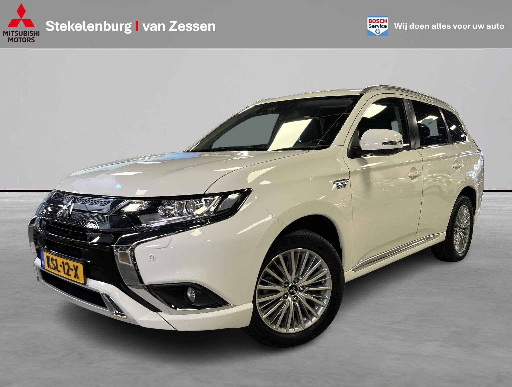 Mitsubishi Outlander 2.4 PHEV Limited adaptieve cruise contr, Auto's, Euro 6, 4 cilinders, Wit, Bedrijf