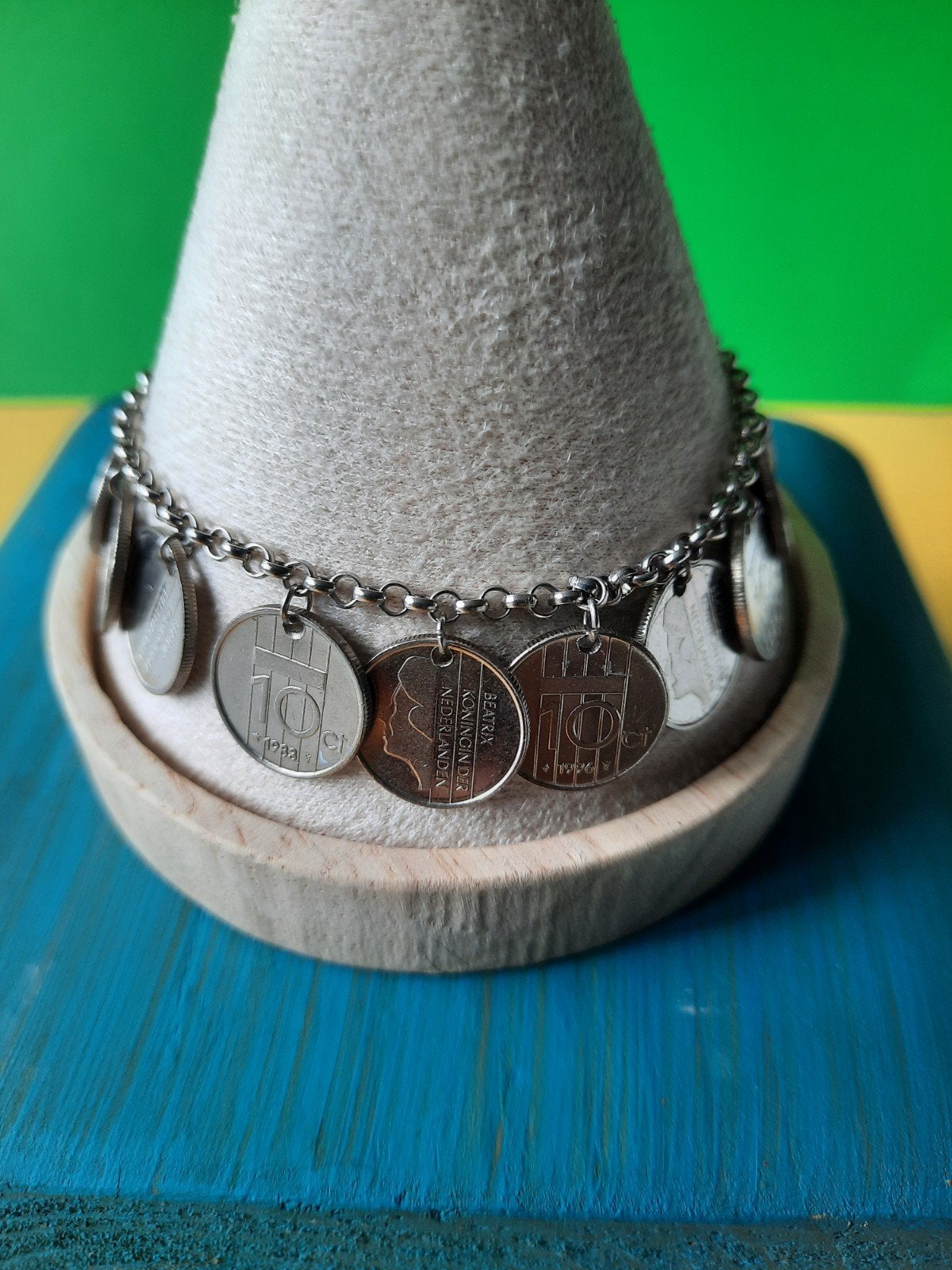 Beatrix Dubbeltjes Armband. Lengte 18cm, Sieraden, Tassen en Uiterlijk, Armbanden, Ophalen of Verzenden, Zo goed als nieuw, Zilver