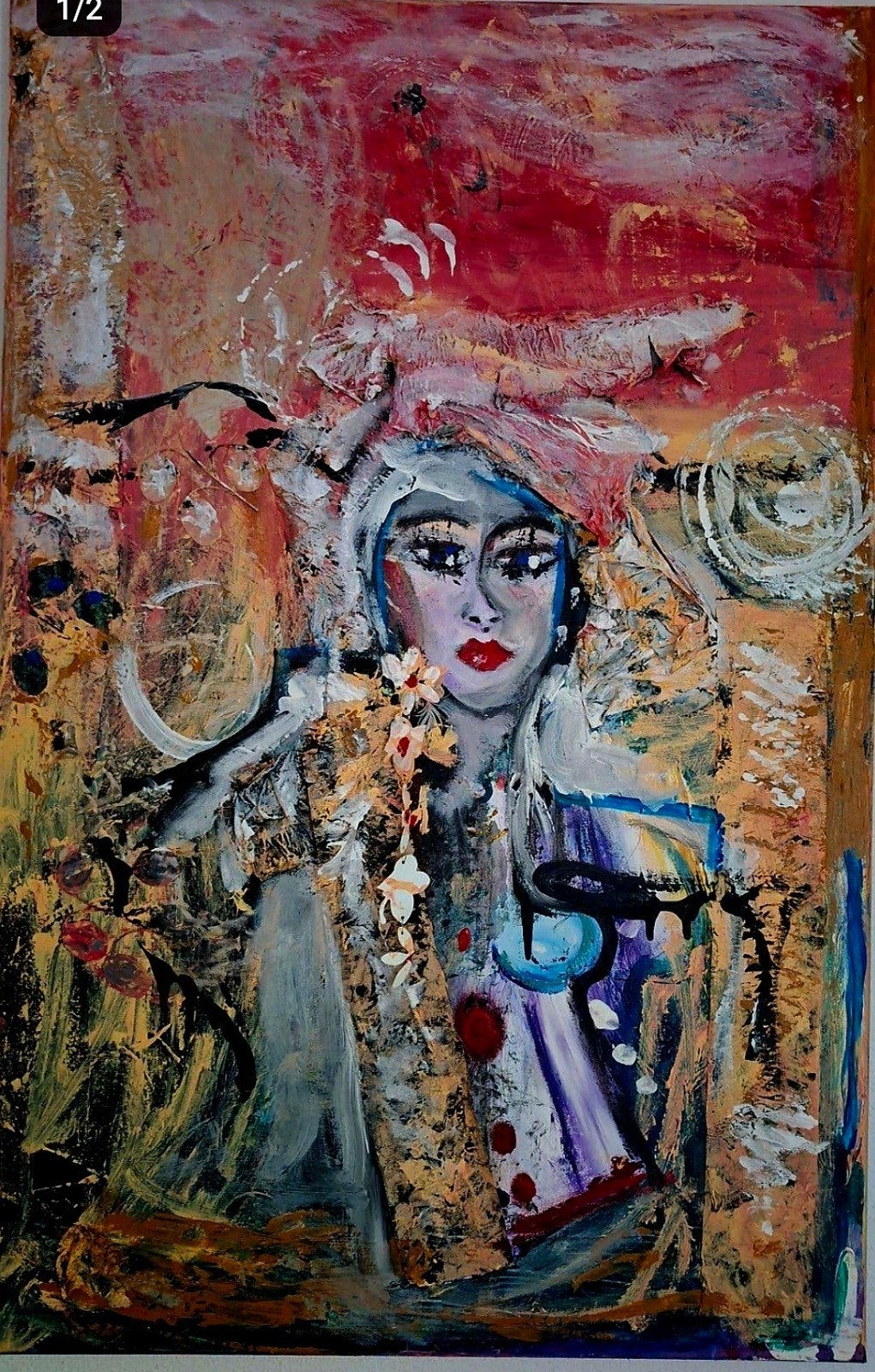 Schilderij 75 x 115 cm, Antiek en Kunst, Ophalen