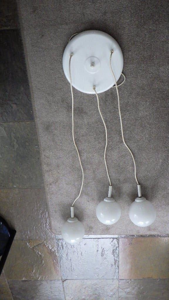 prachtige jaren '70 hanglamp, Ophalen of Verzenden, Gebruikt, Glas