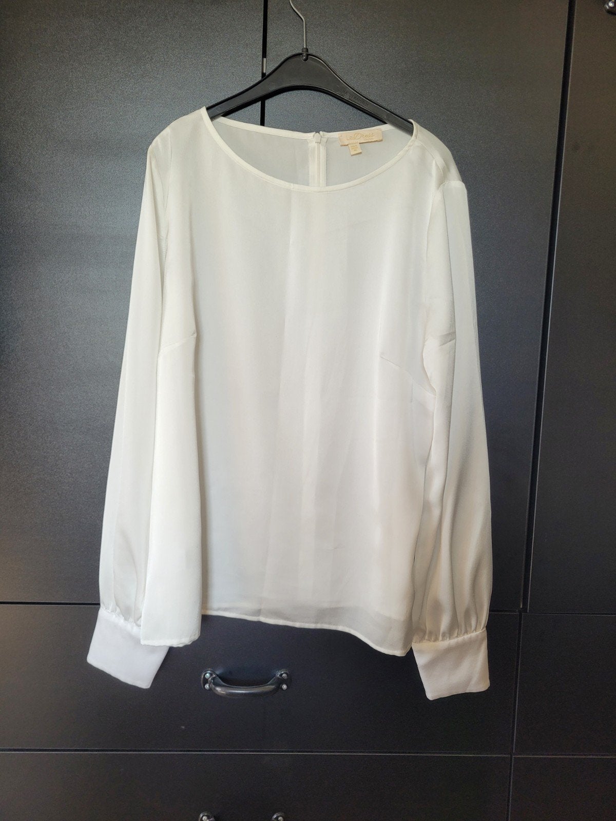 mooie blouse off white ladress la dress mt xl Ava, Verzenden, Wit, Maat 46/48 (XL) of groter, Zo goed als nieuw