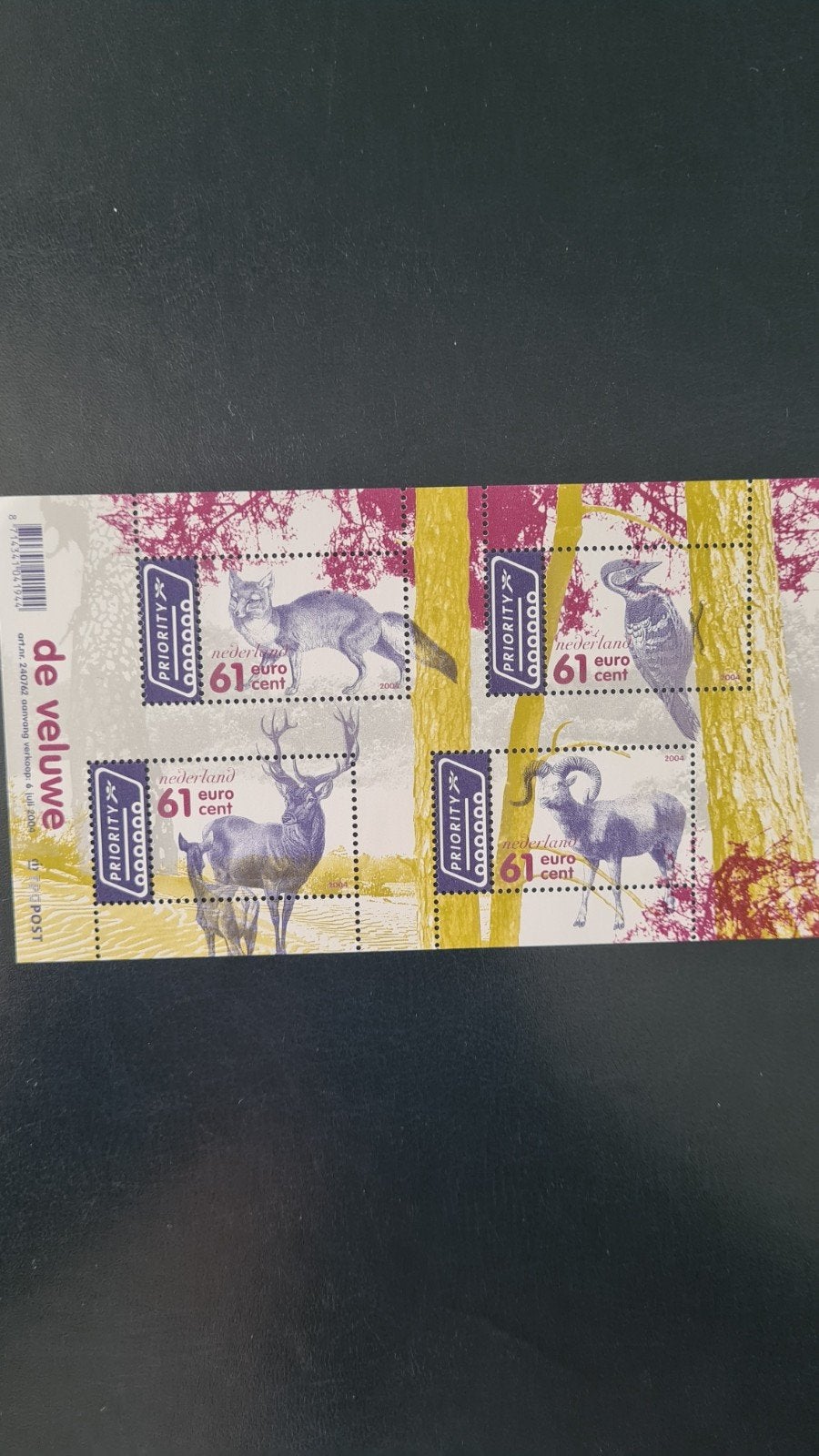 Postzegelvel De Veluwe - Dieren (2004), Postzegels en Munten, Postzegels | Nederland, Ophalen of Verzenden, Na 1940, Postfris