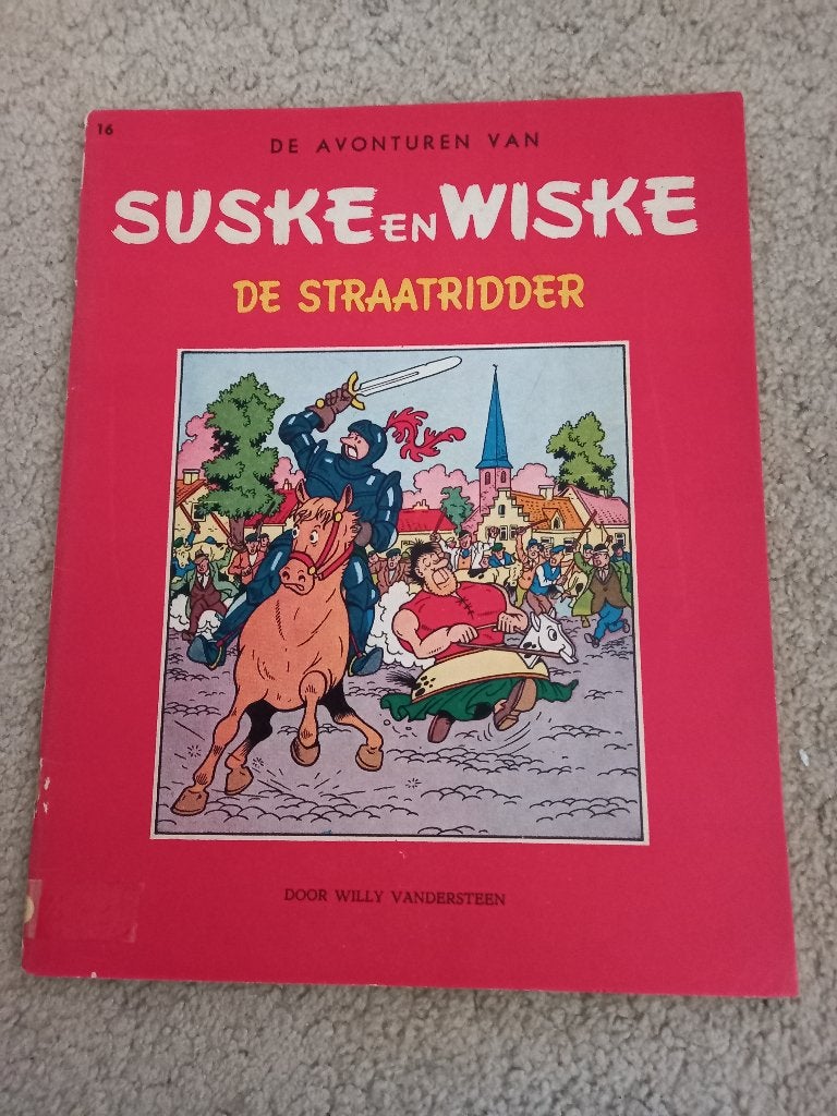 Suske en Wiske RH, NL ongekleurd1 - De straatridder 5e druk, Gelezen, Willy van der Steen., Eén stripboek, Ophalen of Verzenden