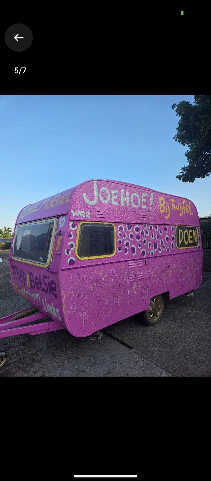 Festival caravan vaste prijs €600, Kip, Particulier, 750 - 1000 kg, Dwarsbed