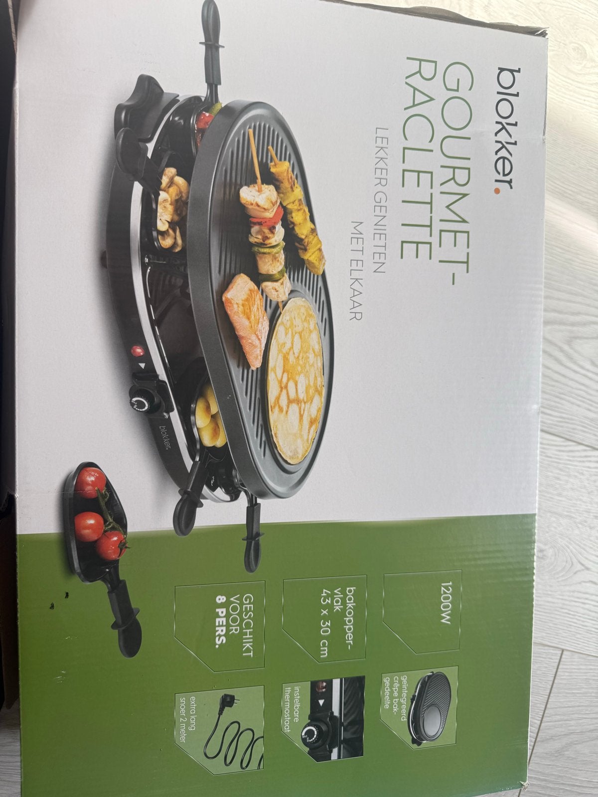 Blokker Gourmet-Raclette 1200W - Nieuw in doos, Ophalen, Nieuw