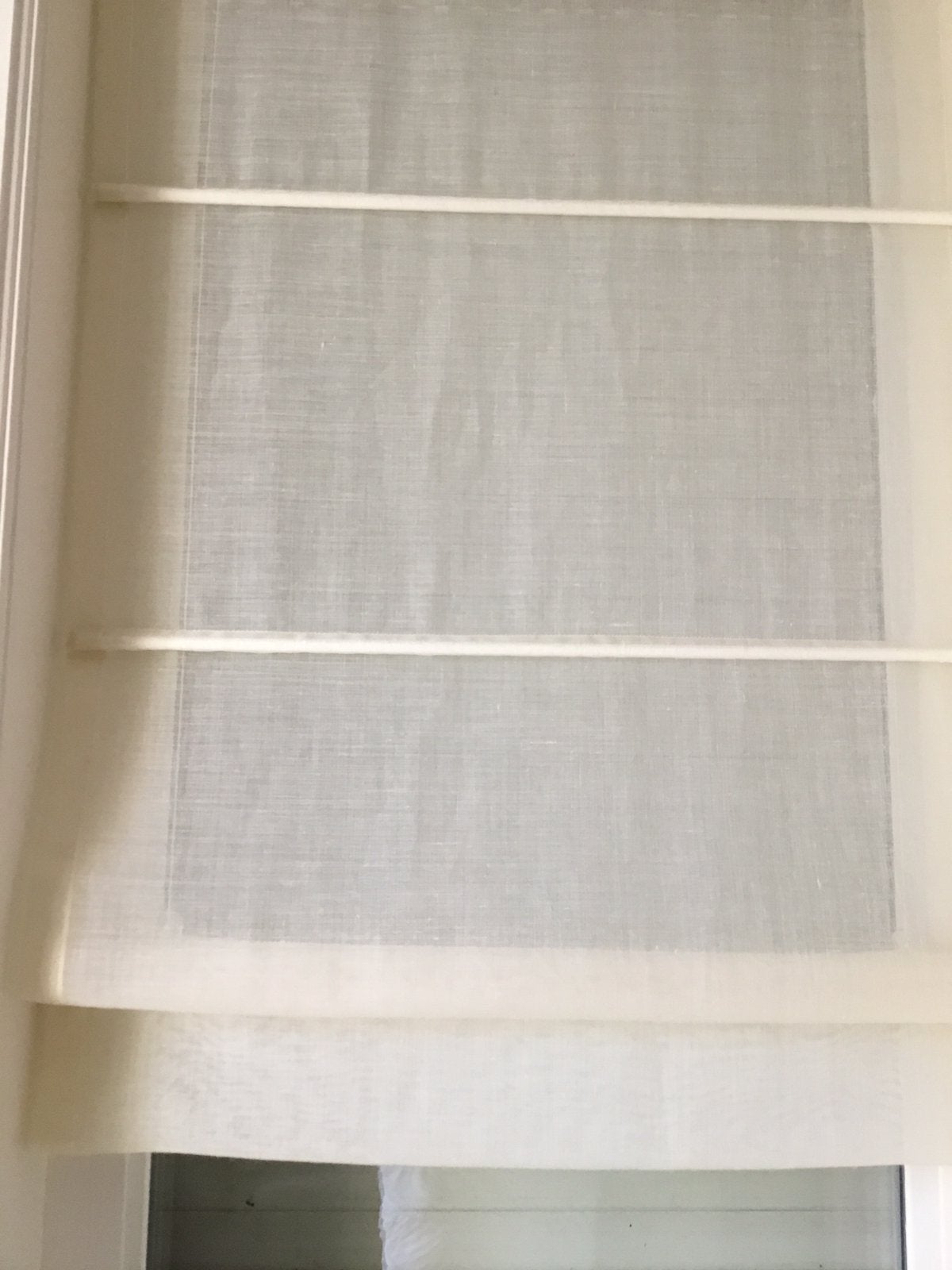 Vouwgordijnen met ophangsysteem.  Crème., Huis en Inrichting, Overige materialen, Overige merken, 60 cm, Ophalen of Verzenden