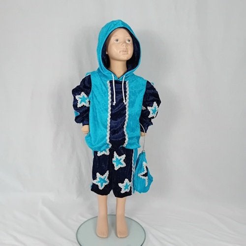 Nieuw sterren hoodie pietenpak maat 110 merk Markeys, 9407 JR, Nieuw, Ophalen of Verzenden, Markeys pietenpakken