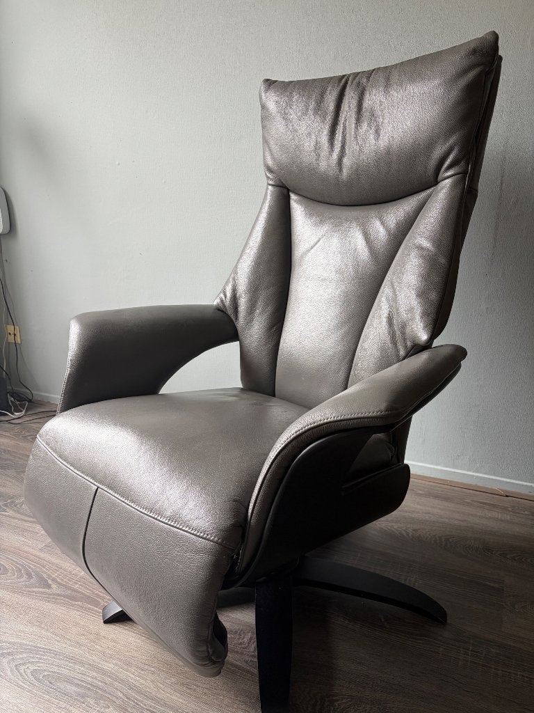 Relax fauteuil elektrisch, Huis en Inrichting, Fauteuils, Ophalen, Gebruikt, 50 tot 75 cm, Leer