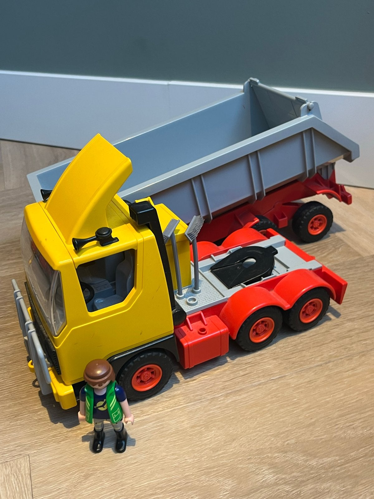 Playmobil Vuilniswagen met container en poppetje, Ophalen, Gebruikt
