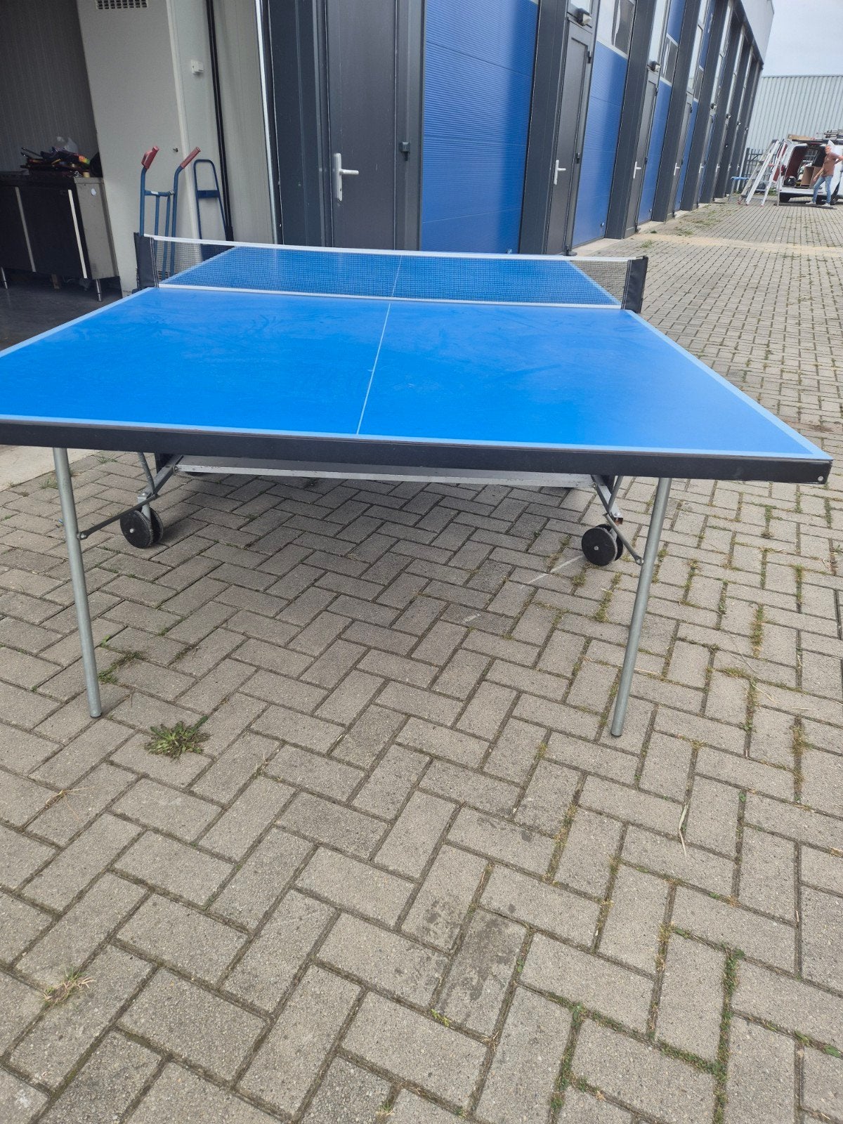 Tectonic Outdoor Tafeltennistafel - Blauw, Inklapbaar, Ophalen, Gebruikt, Tafel Outdoor, Inklapbaar