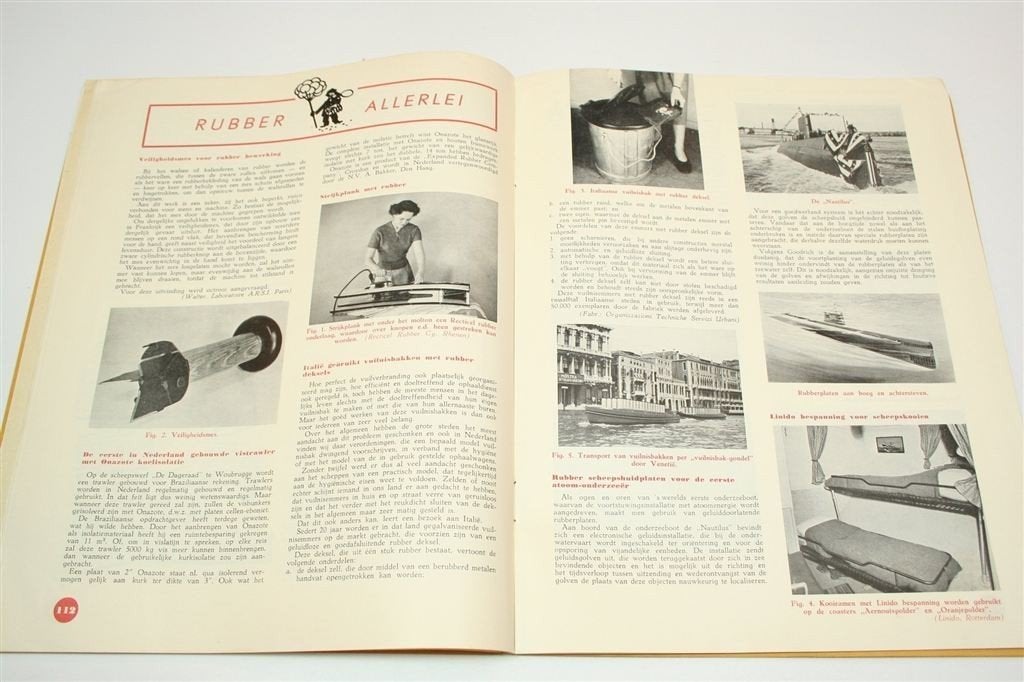 Rubber — Verwerking & Toepassingen 1954 — Industrie Zeldzaam, Ophalen of Verzenden, Gelezen
