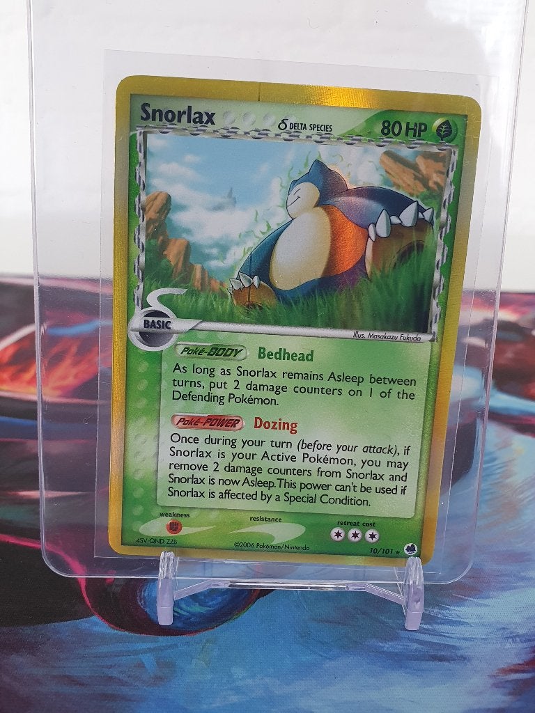 Pokémon - Snorlax δ Delta Species - #10/101 - Dr. Frontiers, Ophalen of Verzenden, Gebruikt, Losse kaart, Foil