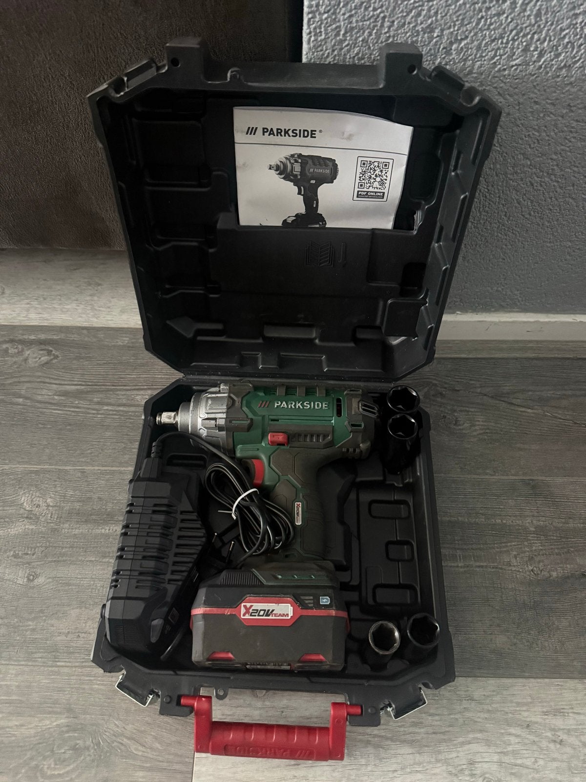 Parkside Accu-Voertuig-Draaislagschroefmachine 20V, Ophalen, 600 watt of meer, Variabele snelheid, Zo goed als nieuw