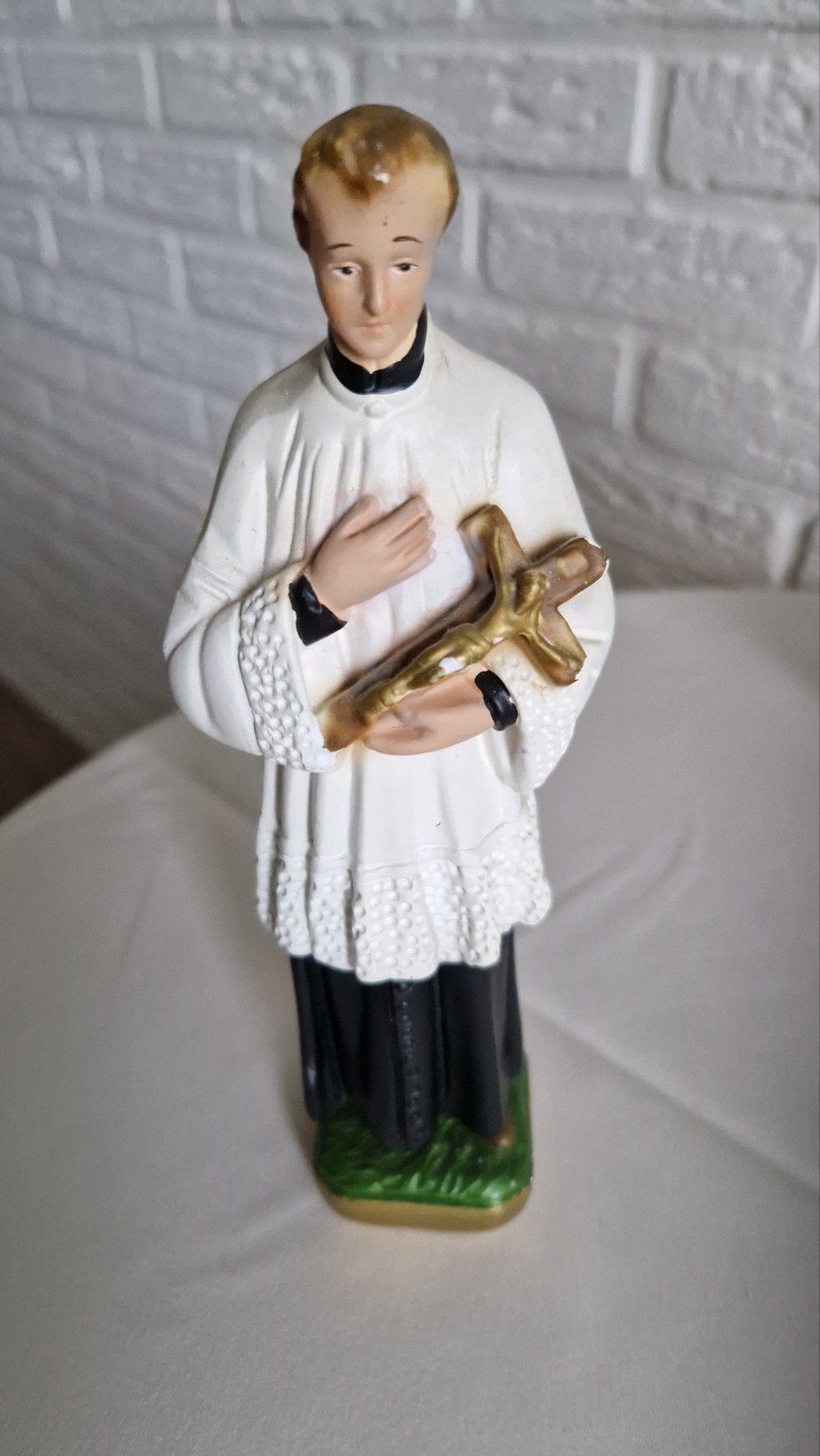 Beeldje Sint Aloysius Gonzaga - Gips, Antiek en Kunst, Ophalen of Verzenden
