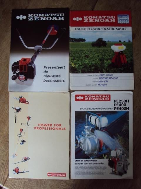 Komatsu Zenoah brochures bosmaaiers ed 4 stuks, Ophalen of Verzenden, Gelezen
